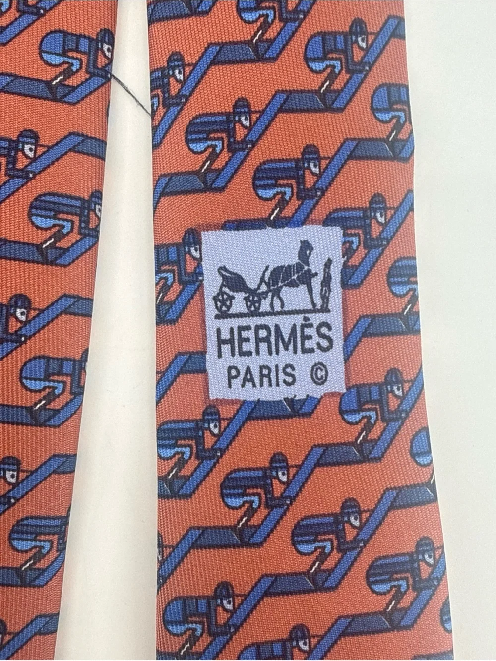 Hermes 100% Silk Tie Made In France